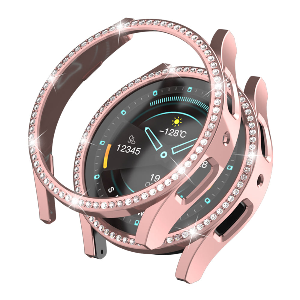 Til Samsung Galaxy Watch6 44mm Hard PC Case Cover Rhinestone Decorated Watch Hollow Housing Case Til Samsung Galaxy Watch6 44mm Hard PC Case Cover Rhinestone Decorated Watch Hollow Housing Case